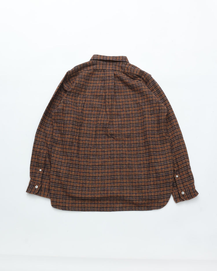 THE CORONA UTILITY CS005 - W.C.W SHIRT PULLOVER / Brown × BLUE