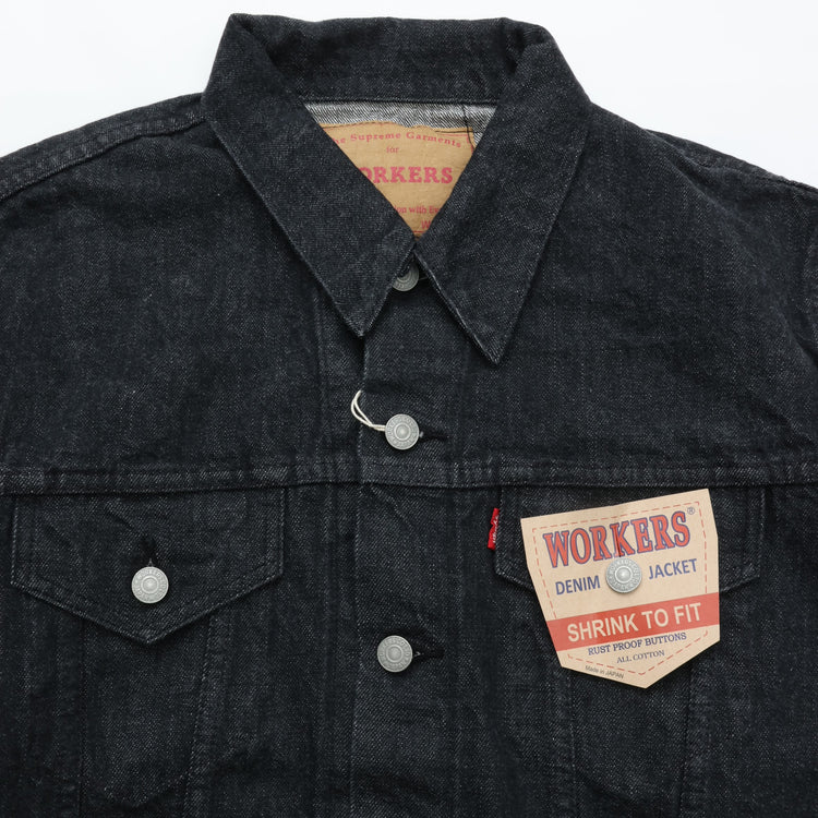 WORKERS  Lot 857 Black 13.75oz, Black Raw Denim,