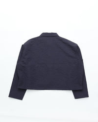 MEYAME / FLORAL SHORT COACH JACKET NAVY