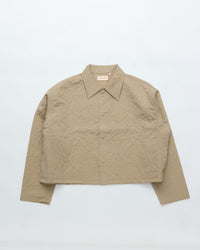 MEYAME / FLORAL SHORT COACH JACKET BEIGE