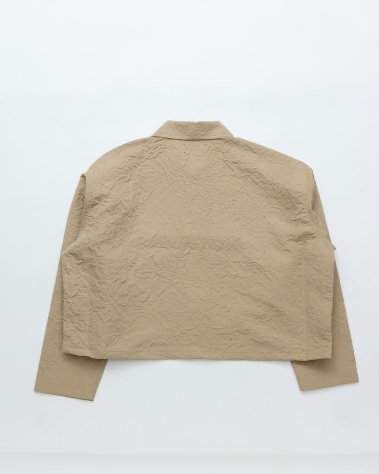 MEYAME / FLORAL SHORT COACH JACKET BEIGE