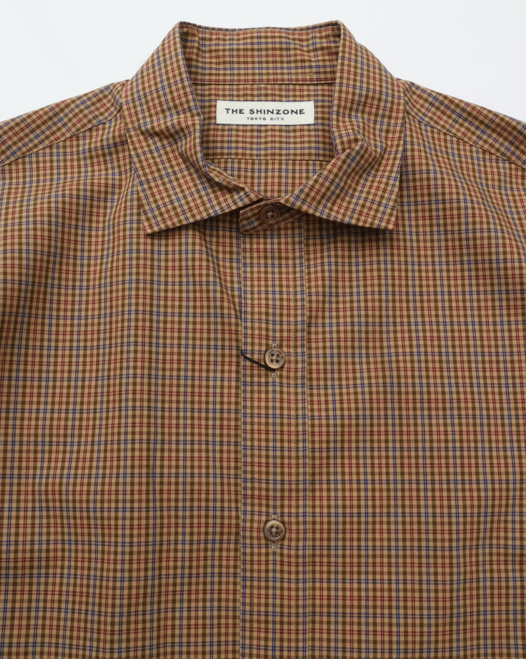 THE SHINZONE / PECK CHECKED SHIRT 41 BEIGE