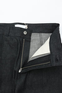 sage NATION  WELT TROUSER RAW DENIM RAW BLACK