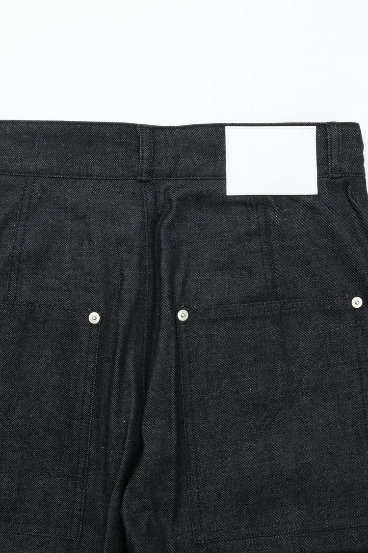 sage NATION  WELT TROUSER RAW DENIM RAW BLACK