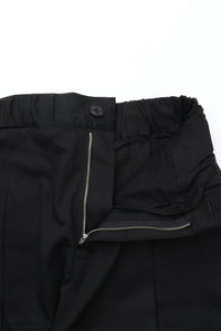 sage NATION  BOX PLEAT TROUSER BLACK