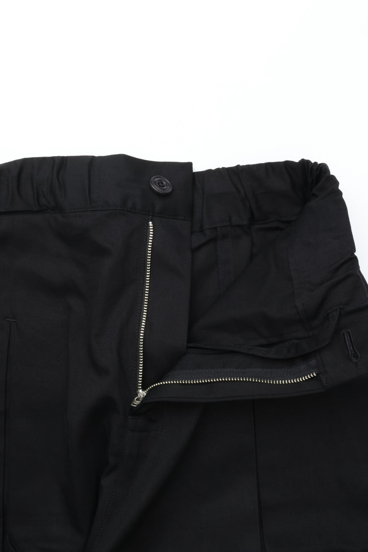 sage NATION  BOX PLEAT TROUSER BLACK