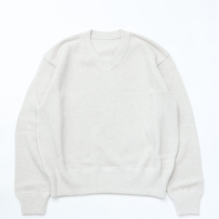 crepuscule / Moss Stitch V Neck PO