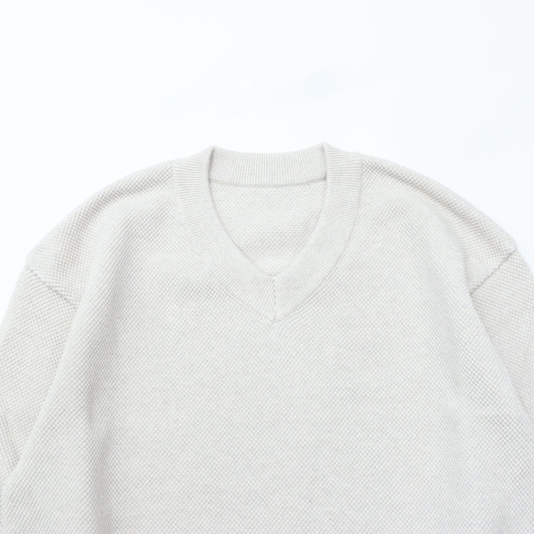 crepuscule / Moss Stitch V Neck PO