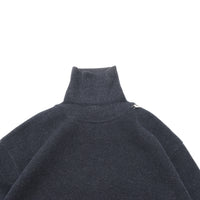 crepuscule / Moss Stitch Turtle Neck BLACK