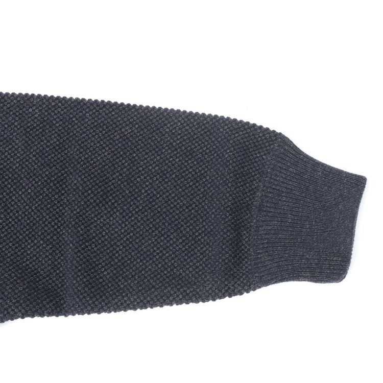 crepuscule / Moss Stitch Turtle Neck BLACK