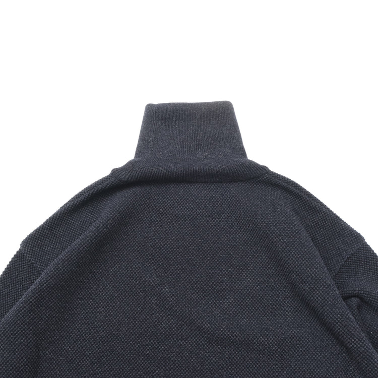 crepuscule / Moss Stitch Turtle Neck BLACK