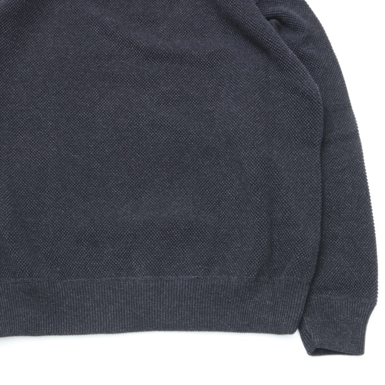 crepuscule / Moss Stitch Turtle Neck BLACK