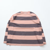 maillot / Wide Border Long-Tee (ワイドボーダーロングTee) MAK-21222 GRAY*GRAYPINK