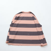 maillot / Wide Border Long-Tee (ワイドボーダーロングTee) MAK-21222 GRAY*GRAYPINK