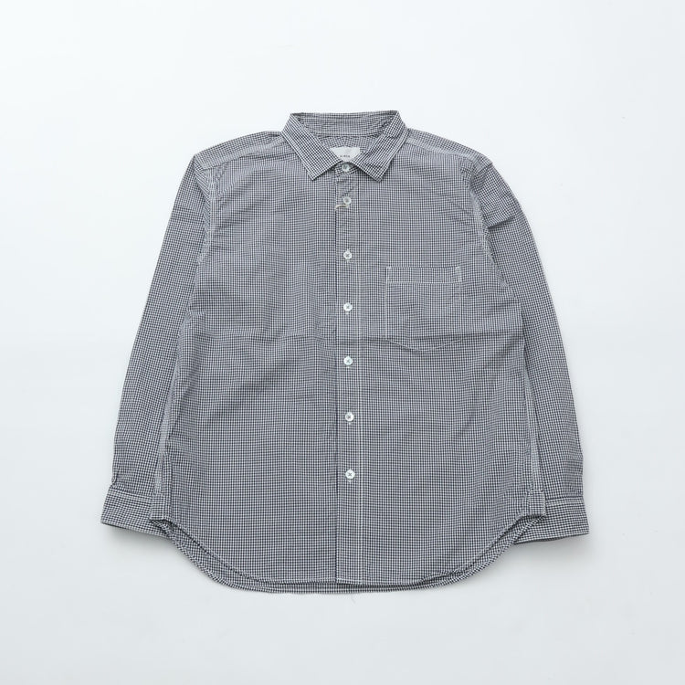 RINEN / 80/2ダウンプルーフ レギュラーカラーシャツ  81.ギンガム