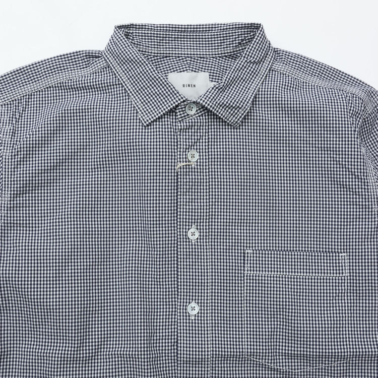 RINEN / 80/2ダウンプルーフ レギュラーカラーシャツ  81.ギンガム