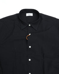 intch.  Lye Wool Regular Collar Shirts BLACK