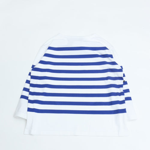 maillot / Panel Border Basque  MAK-23111 WHITE*WIDE ROYAL