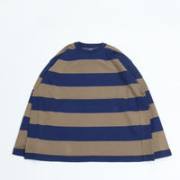 maillot / Wide Border Long-Tee (ワイドボーダーロングTee) MAK-21222 NAVY*KHAKI