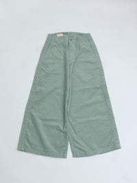 MEYAME / CORDUROY SIDE LINE WIDE PANTS GREEN