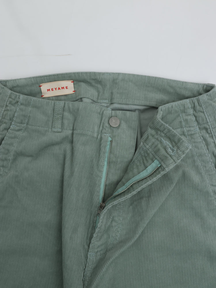 MEYAME / CORDUROY SIDE LINE WIDE PANTS GREEN
