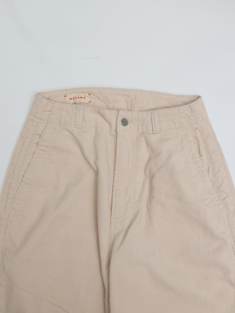 MEYAME / CORDUROY SIDE LINE WIDE PANTS CREAM