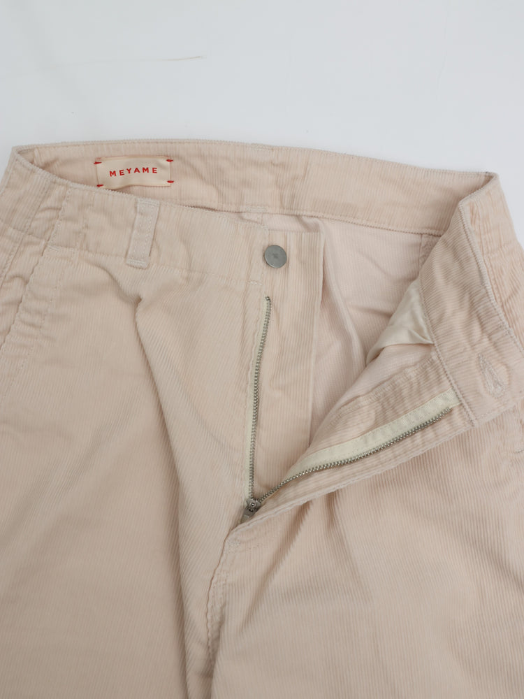 MEYAME / CORDUROY SIDE LINE WIDE PANTS CREAM