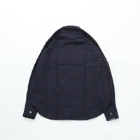 Riprap  FLAP POCKET SHIRT (COTTON VIYELLA) NAVY/BROWN