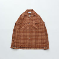 Riprap  OPEN COLLAR SH L/S (21W PLAID CORDS) BRICK