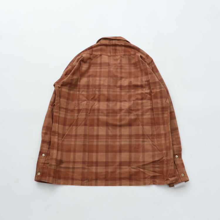 Riprap  OPEN COLLAR SH L/S (21W PLAID CORDS) BRICK