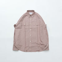 Riprap  FLAP POCKET SHIRT (COTTON VIYELLA) WHITE/RUST