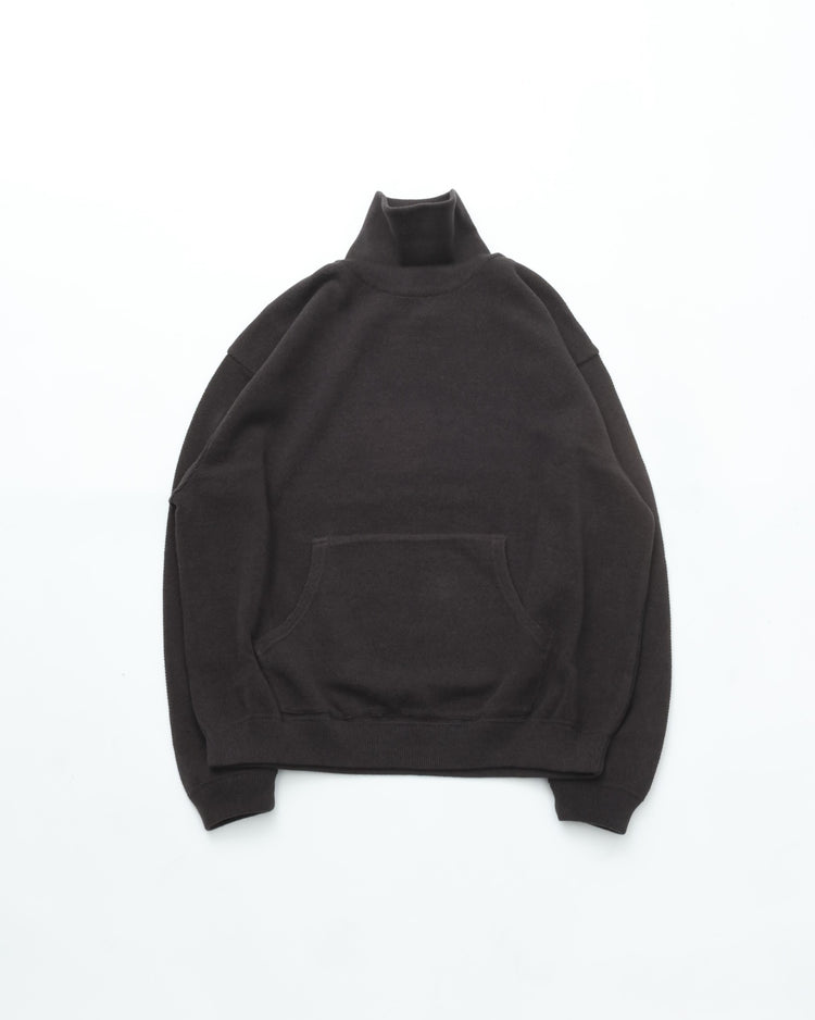 crepuscule  Co/Wo Moss Stitch Turtle Neck CHARCOAL