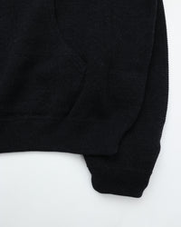 crepuscule  Co/Wo Moss Stitch Turtle Neck BLACK