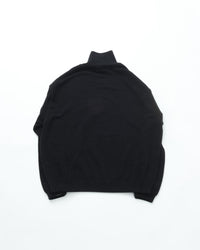 crepuscule  Co/Wo Moss Stitch Turtle Neck BLACK