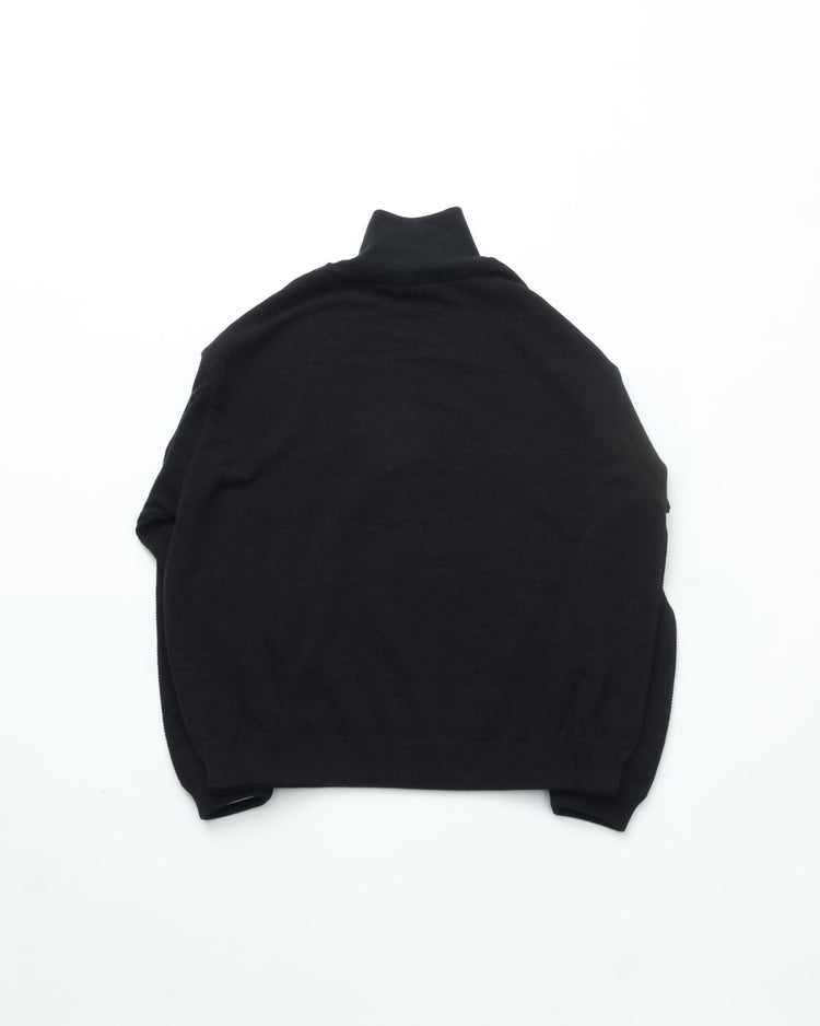 crepuscule  Co/Wo Moss Stitch Turtle Neck BLACK