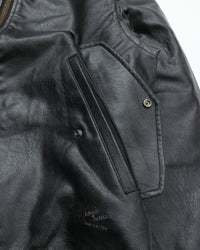 ARMY TWILL VEGAN LEATHER BLOUSON