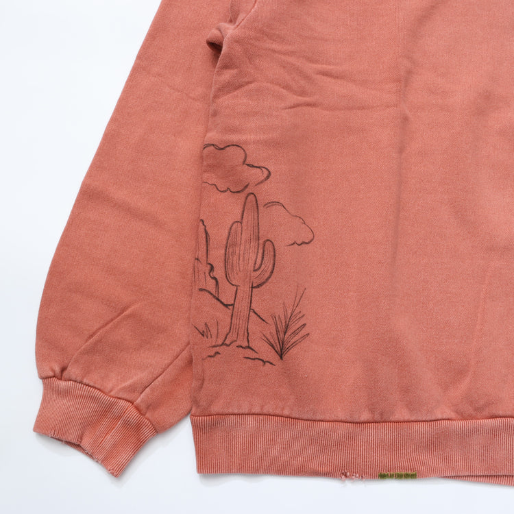 Work of Art Kendai / Damaged Half Zip SH Cotton Half Zip Sweatshirt