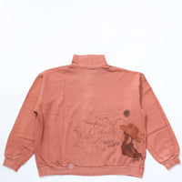 Work of Art Kendai /  Damaged Half Zip SH コットン ハーフジップスウェット