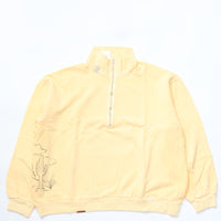 Work of Art Kendai /  Damaged Half Zip SH コットン ハーフジップスウェット