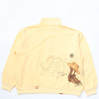 Work of Art Kendai /  Damaged Half Zip SH コットン ハーフジップスウェット