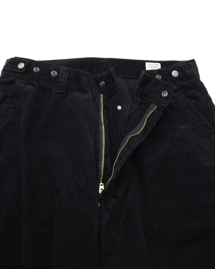 Ordinary fits  CORDUROY BELL PANTS BLACK