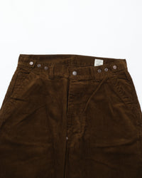 Ordinary fits  CORDUROY BELL PANTS BROWN
