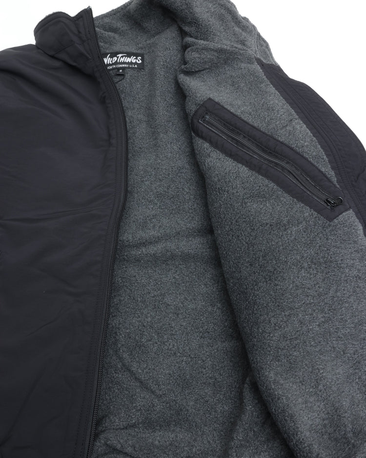 WILD THINGS / GRID FLEECE PULLOVER JACKET