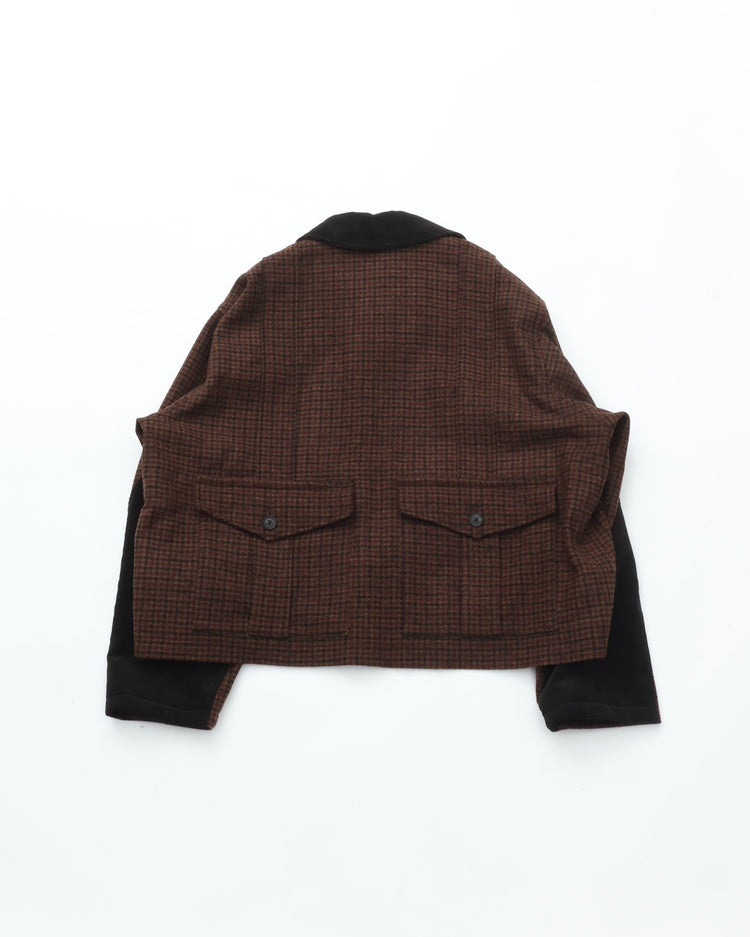 intch.   Hunk JK Wool Norfolk Jacket Brown