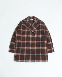 MEYAME  WOOL CHECK DOUBLE COAT