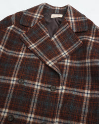MEYAME  WOOL CHECK DOUBLE COAT