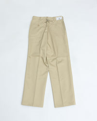 J.PRESS ORIGINALS SHIOTA Slight Twist Chino Piped Stem 1 tuck   Japan Made BEIGE