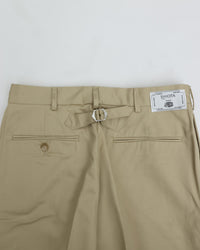 J.PRESS ORIGINALS SHIOTA Slight Twist Chino Piped Stem 1 tuck   Japan Made BEIGE