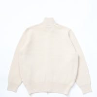 Yonetomi  / EX FINE WOOL RIB KNIT BLOUSON ECRU