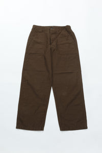 orslow RELAX FIT COTTON LINEN MOLESKIN FATIGUE PANTS COFFEE BROWN